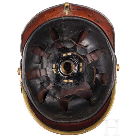 Helm f&uuml;r Mannschaften der Garde-Infanterie, um 1900