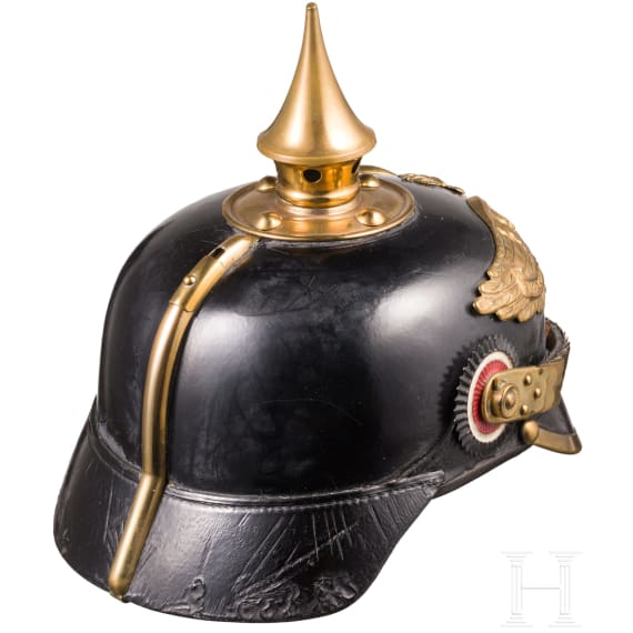 Helm f&uuml;r Mannschaften der Garde-Infanterie, um 1900
