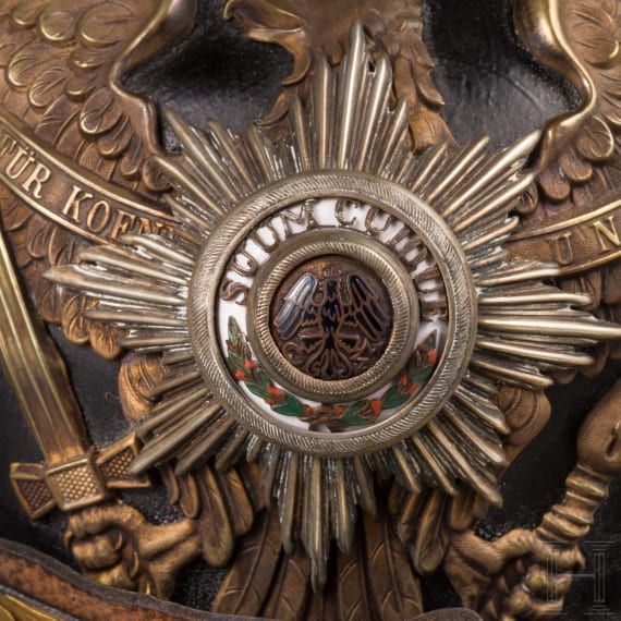 Helm f&uuml;r Offiziere der Garde-Infanterie, um 1900