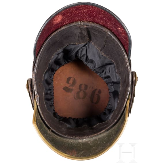 Tschako M 1854 f&uuml;r Offiziere der J&auml;ger-Bataillone Nr. 1, 2, 5 und 6