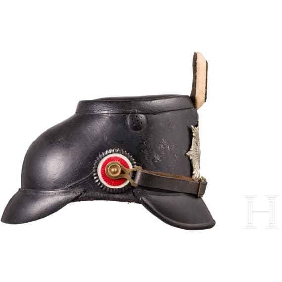 Tschako M 1895 f&uuml;r Mannschaften der Garde-J&auml;ger- oder Garde-Sch&uuml;tzen-Bataillone, um 1900
