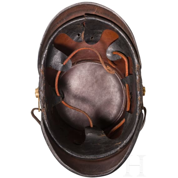 Tschako M 1895 f&uuml;r Mannschaften der Garde-J&auml;ger- oder Garde-Sch&uuml;tzen-Bataillone, um 1900
