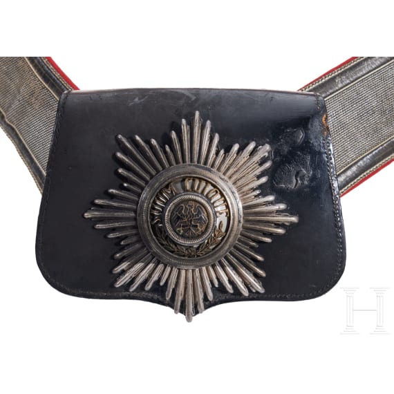 A Prussian Garde du Corps GdC Officer Bandolier and Kartuschkasten