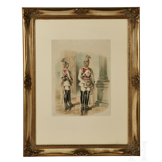 A Prussian GdC EM Gala watercolor and a Reservist Picture 1895&ndash;98