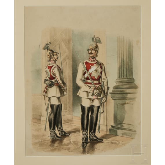 A Prussian GdC EM Gala watercolor and a Reservist Picture 1895&ndash;98