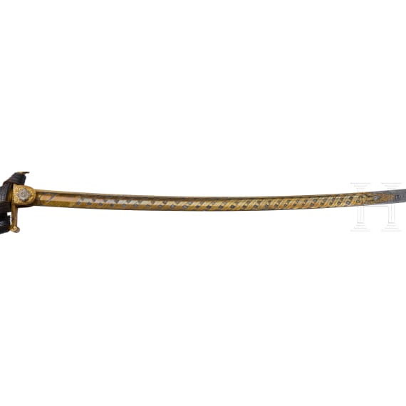 Generalleutnant Luis von Hesberg (1824&ndash;1909) &ndash; a magnificent sabre, gift from Cuirassier Regiment No. 6, likely presented upon his retirement in 1888.
