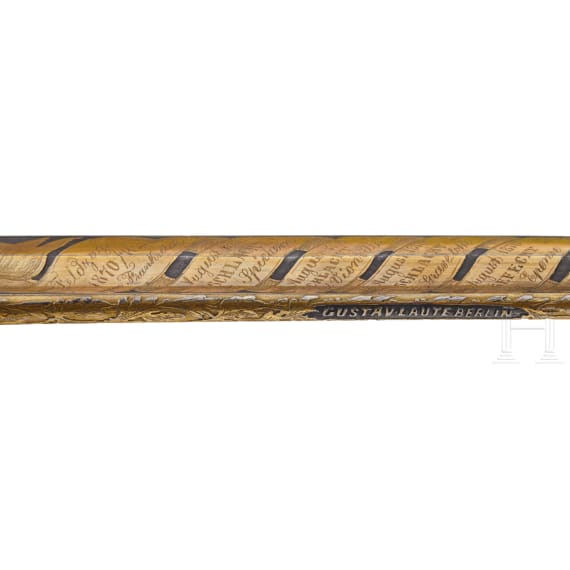 Generalleutnant Luis von Hesberg (1824&ndash;1909) &ndash; a magnificent sabre, gift from Cuirassier Regiment No. 6, likely presented upon his retirement in 1888.