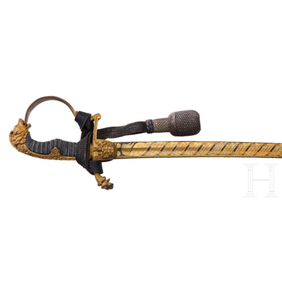 Generalleutnant Luis von Hesberg (1824&ndash;1909) &ndash; a magnificent sabre, gift from Cuirassier Regiment No. 6, likely presented upon his retirement in 1888.