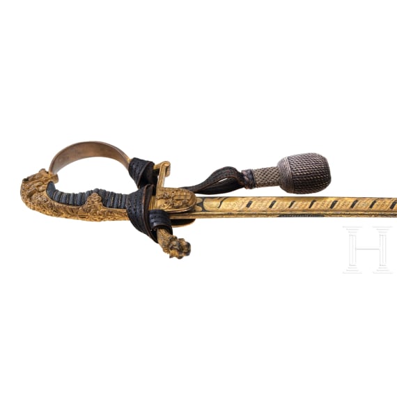 Generalleutnant Luis von Hesberg (1824&ndash;1909) &ndash; a magnificent sabre, gift from Cuirassier Regiment No. 6, likely presented upon his retirement in 1888.
