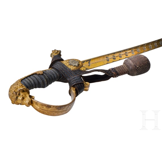 Generalleutnant Luis von Hesberg (1824&ndash;1909) &ndash; a magnificent sabre, gift from Cuirassier Regiment No. 6, likely presented upon his retirement in 1888.