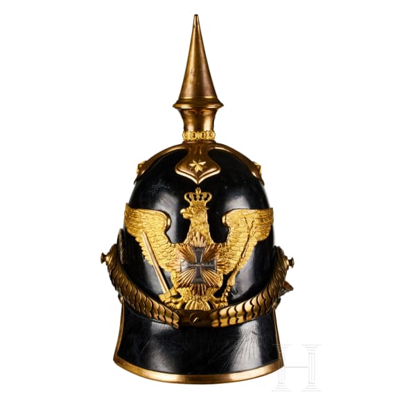 A Prussian Model 43 Guard Dragoon Landwehr Officer's Helmet