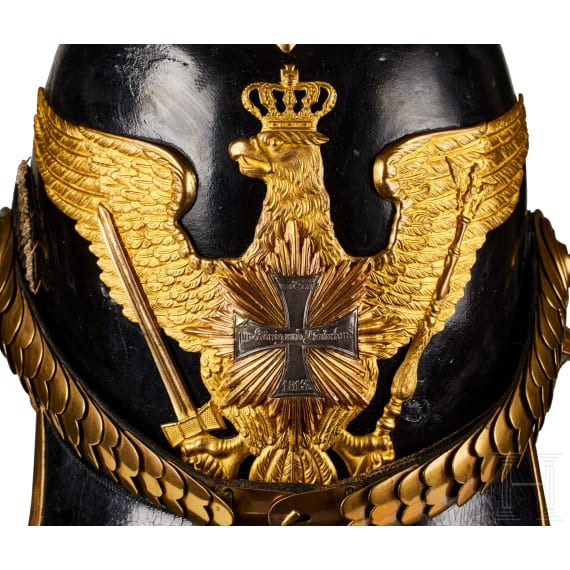 A Prussian Model 43 Guard Dragoon Landwehr Officer's Helmet