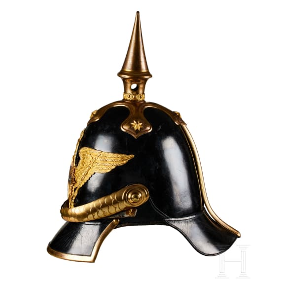 A Prussian Model 43 Guard Dragoon Landwehr Officer's Helmet