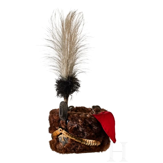 A post 1912 Prussian Leib Guard Reserve Hussar Officer Busby