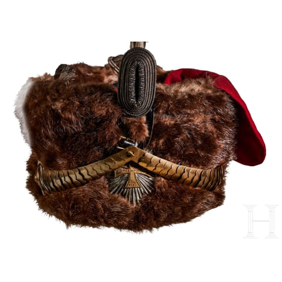 A post 1912 Prussian Leib Guard Reserve Hussar Officer Busby