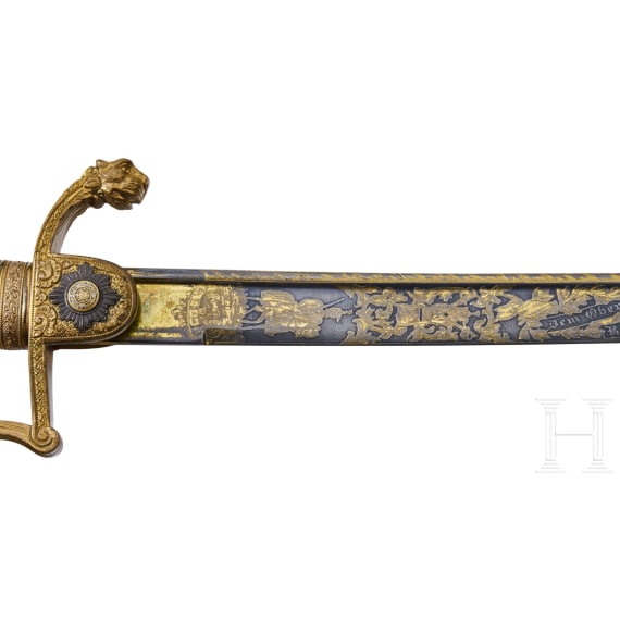 General der Kavallerie Gebhard Friedrich von Krosigk (1835&ndash;1904) &ndash; a Presentation Saber from the Guard Hussar Regiment upon his departure as commander in 1883