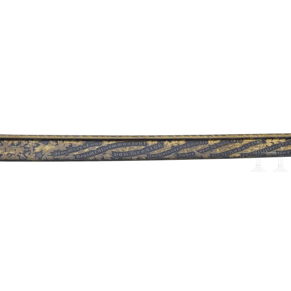 General der Kavallerie Gebhard Friedrich von Krosigk (1835&ndash;1904) &ndash; a Presentation Saber from the Guard Hussar Regiment upon his departure as commander in 1883