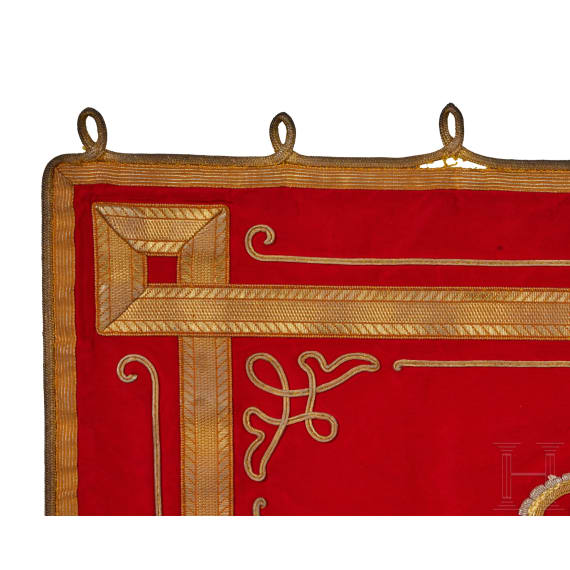 A Prussian Leib Guard Hussar Fanfare Trumpet Banner
