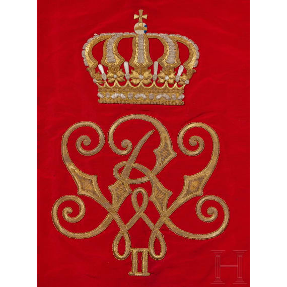 A Prussian Leib Guard Hussar Fanfare Trumpet Banner