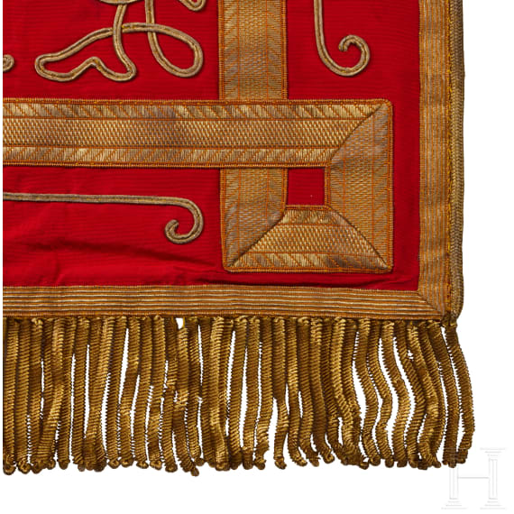 A Prussian Leib Guard Hussar Fanfare Trumpet Banner