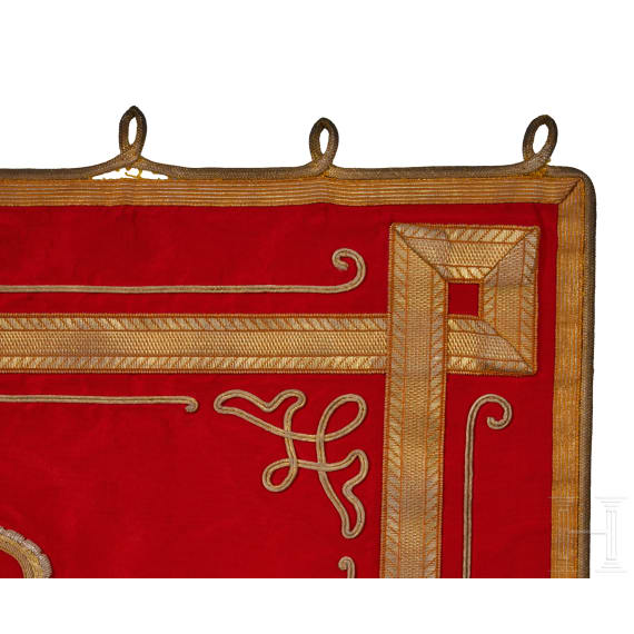 A Prussian Leib Guard Hussar Fanfare Trumpet Banner