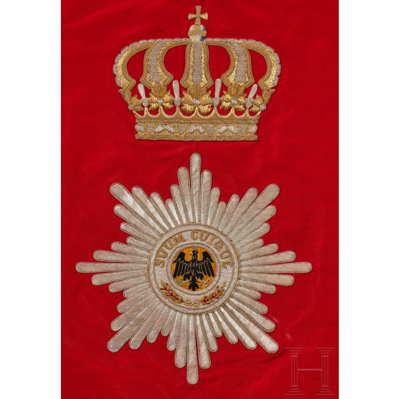 A Prussian Leib Guard Hussar Fanfare Trumpet Banner
