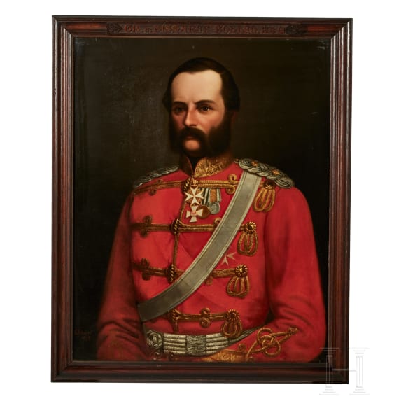 Oberst Friedrich Count von Bismarck-Bohlen (1818&ndash;1894) &ndash; an oil portrait as Commander of the Life-Guard Hussar Regiment, 1858-61
