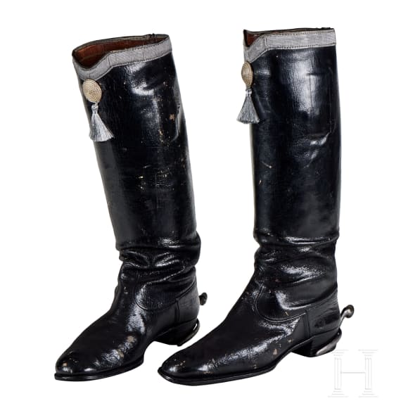 Paar Offiziersstiefel der preu&szlig;ischen 1. Leibhusaren