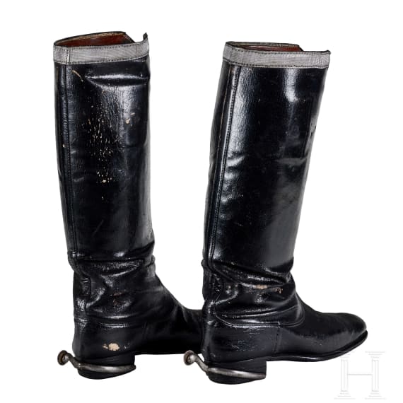 Paar Offiziersstiefel der preu&szlig;ischen 1. Leibhusaren