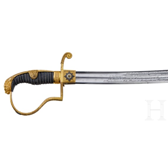 Prinz Friedrich Karl von Preu&szlig;en (1828 - 1885) - pers&ouml;nlicher Geschenks&auml;bel des preu&szlig;ischen 1. Leib-Husaren-Regiments