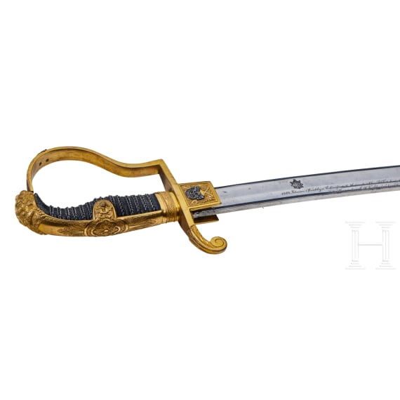 Prinz Friedrich Karl von Preu&szlig;en (1828 - 1885) - pers&ouml;nlicher Geschenks&auml;bel des preu&szlig;ischen 1. Leib-Husaren-Regiments