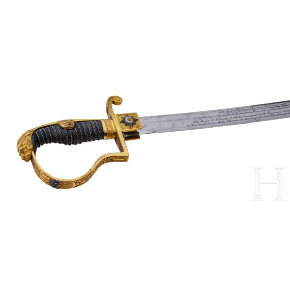 Prinz Friedrich Karl von Preu&szlig;en (1828 - 1885) - pers&ouml;nlicher Geschenks&auml;bel des preu&szlig;ischen 1. Leib-Husaren-Regiments
