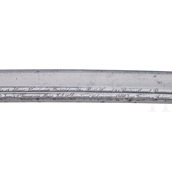 Prinz Friedrich Karl von Preu&szlig;en (1828 - 1885) - pers&ouml;nlicher Geschenks&auml;bel des preu&szlig;ischen 1. Leib-Husaren-Regiments