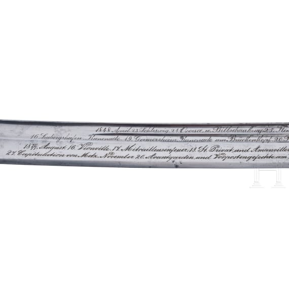 Prinz Friedrich Karl von Preu&szlig;en (1828 - 1885) - pers&ouml;nlicher Geschenks&auml;bel des preu&szlig;ischen 1. Leib-Husaren-Regiments