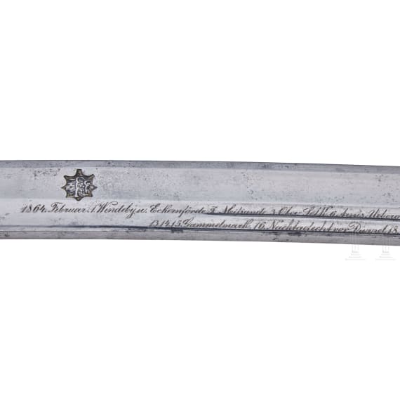 Prinz Friedrich Karl von Preu&szlig;en (1828 - 1885) - pers&ouml;nlicher Geschenks&auml;bel des preu&szlig;ischen 1. Leib-Husaren-Regiments