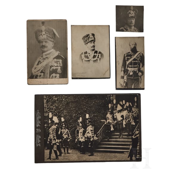 Fotos der preu&szlig;ischen Husarenregimenter Nr. 1 (1. Leib-Husaren) und Nr. 2 (2. Leib-Husaren)
