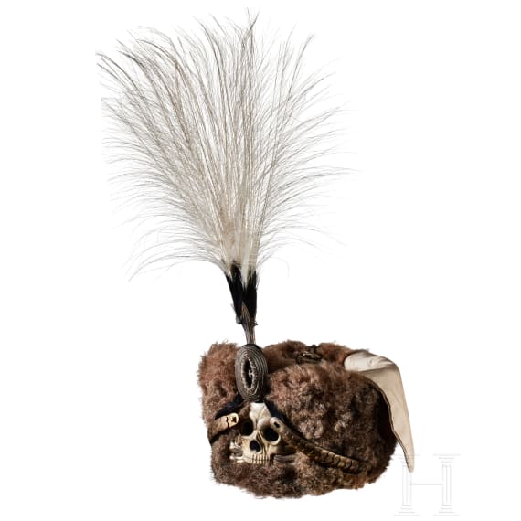 Pelzm&uuml;tze eines Reserve-Offiziers des preu&szlig;ischen Husaren-Regiments Nr. 2