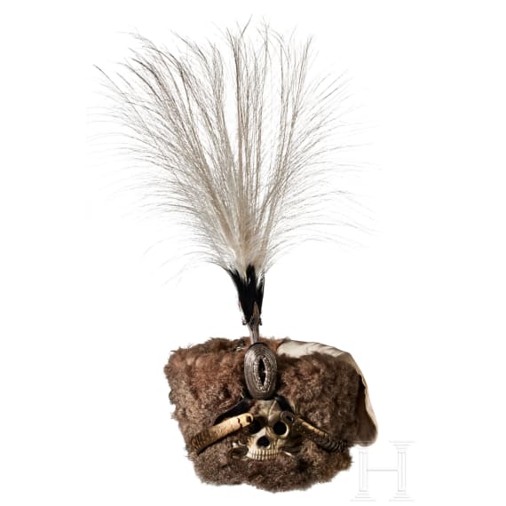 Pelzm&uuml;tze eines Reserve-Offiziers des preu&szlig;ischen Husaren-Regiments Nr. 2