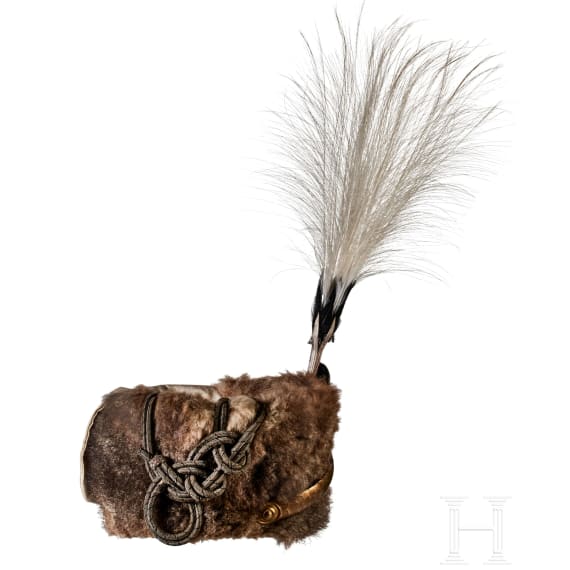 Pelzm&uuml;tze eines Reserve-Offiziers des preu&szlig;ischen Husaren-Regiments Nr. 2
