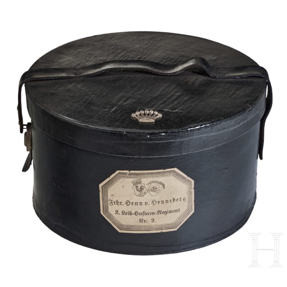 Hutkoffer eines preu&szlig;ischen Husaren des 2. Leib-Husaren-Regiments