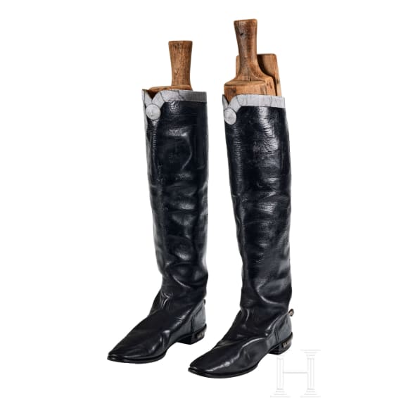 Paar Offiziersstiefel der preu&szlig;ischen 2. Leib-Husaren