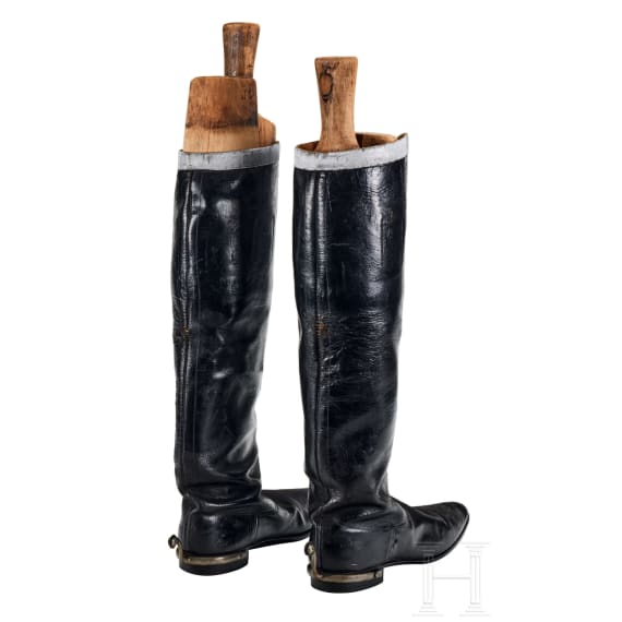 Paar Offiziersstiefel der preu&szlig;ischen 2. Leib-Husaren