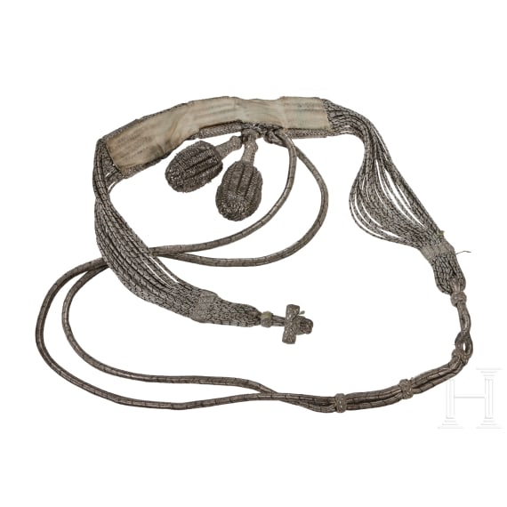 Bandolier und Sch&auml;rpe eines Offiziers der preu&szlig;ischen 2. Totenkopfhusaren