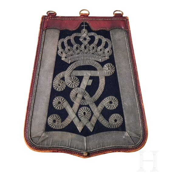 S&auml;beltasche eines Offiziers der preu&szlig;ischen 2. Leib-Husaren (Totenkopfhusaren)