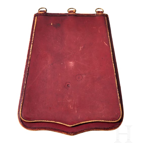 S&auml;beltasche eines Offiziers der preu&szlig;ischen 2. Leib-Husaren (Totenkopfhusaren)