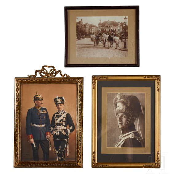 Drei Abbildungen von Offizieren des preu&szlig;ischen 2. Husaren-Regiments (Totenkopfhusaren)