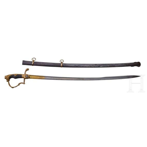Pr&auml;chtiger preu&szlig;ischer Ehrens&auml;bel des 3. Garde-Ulanen-Regiments 1867 - 1877