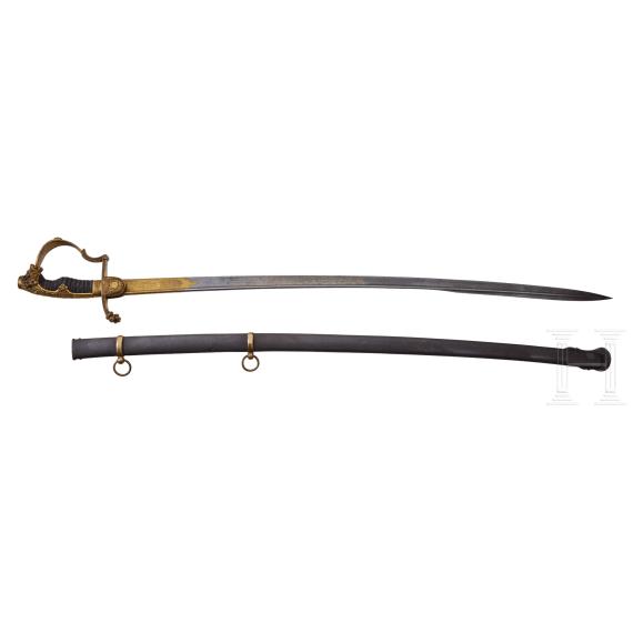 Pr&auml;chtiger preu&szlig;ischer Ehrens&auml;bel des 3. Garde-Ulanen-Regiments 1867 - 1877