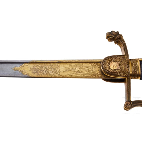 Pr&auml;chtiger preu&szlig;ischer Ehrens&auml;bel des 3. Garde-Ulanen-Regiments 1867 - 1877