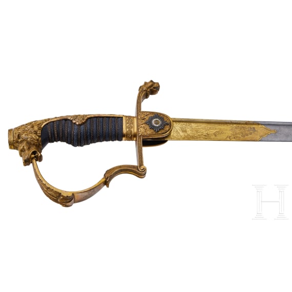 Pr&auml;chtiger preu&szlig;ischer Ehrens&auml;bel des 3. Garde-Ulanen-Regiments 1867 - 1877
